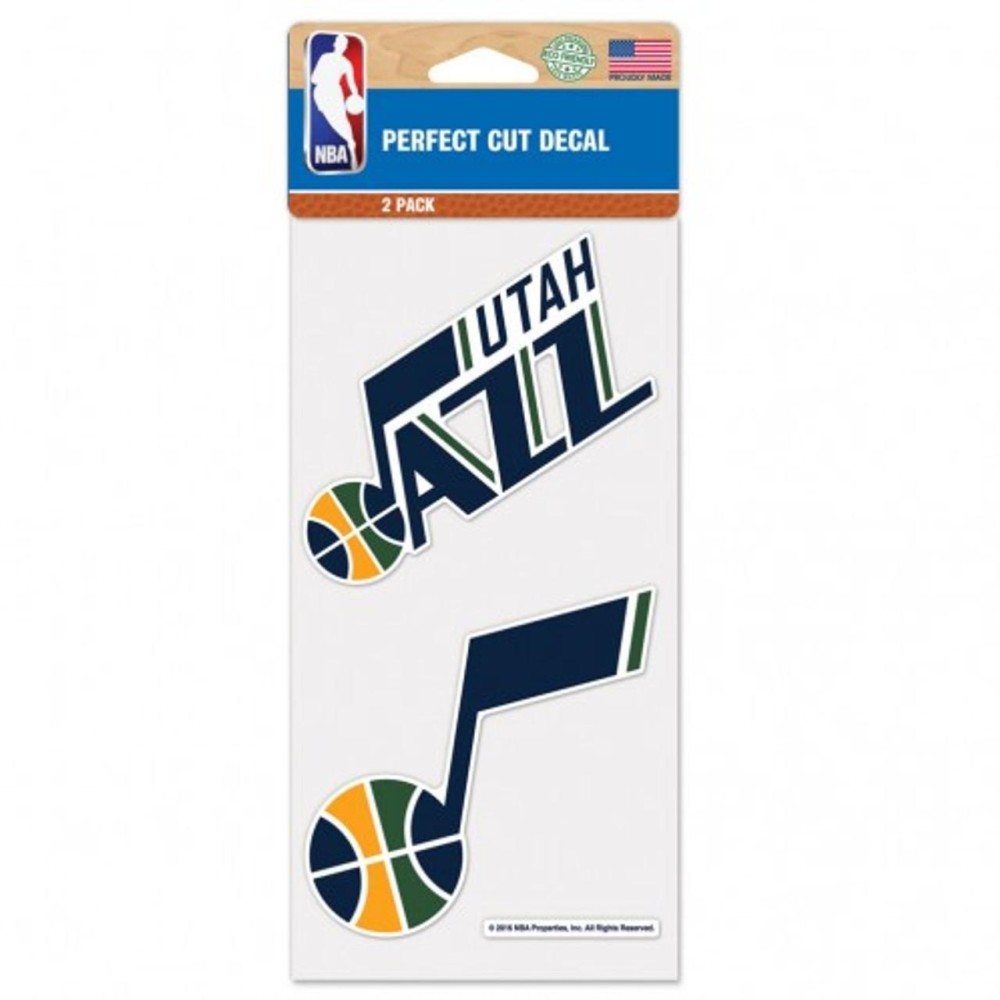 Utah Jazz Decal 4X4 Perfect Cut Set Of 2