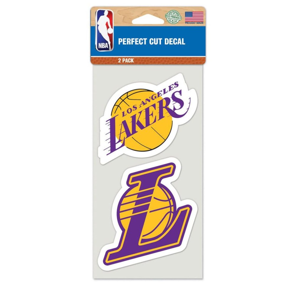 Los Angeles Lakers Decal 4X4 Perfect Cut Set Of 2