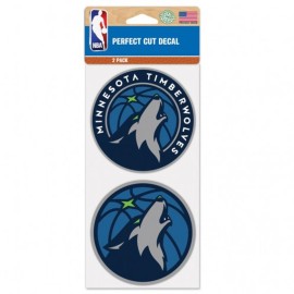 Minnesota Timberwolves Decal 4X4 Perfect Cut Set Of 2