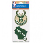 Milwaukee Bucks Decal 4X4 Die Cut Set Of 2