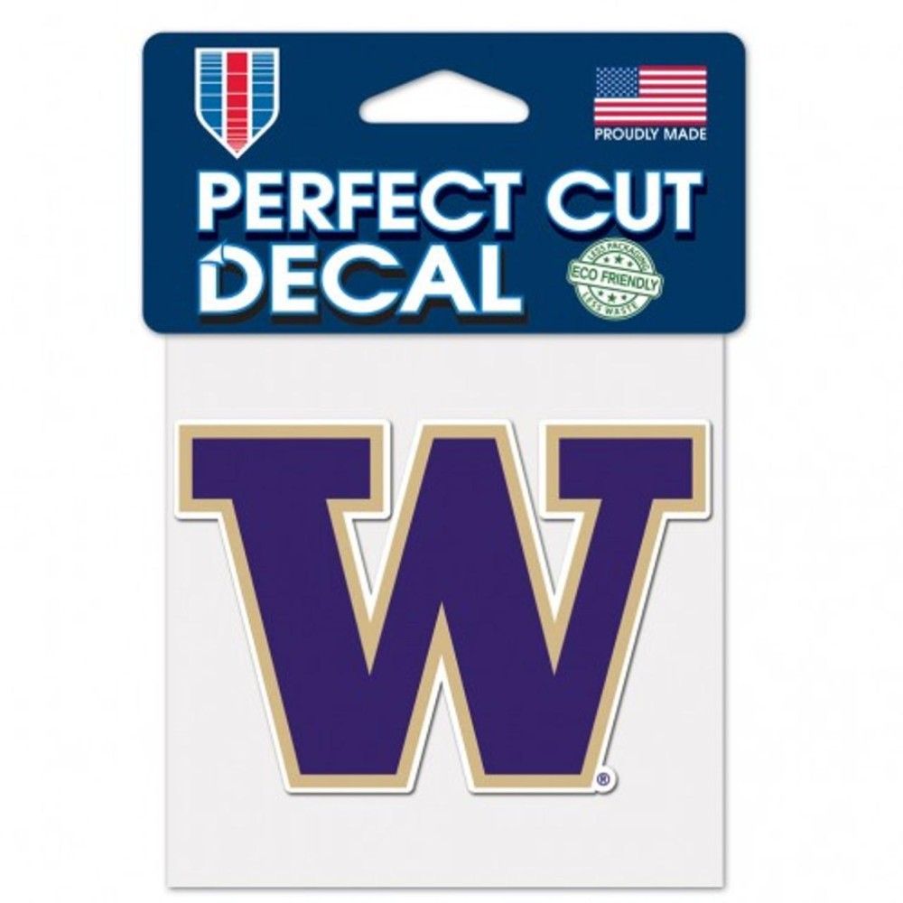 Washington Huskies Decal 4X4 Perfect Cut Color