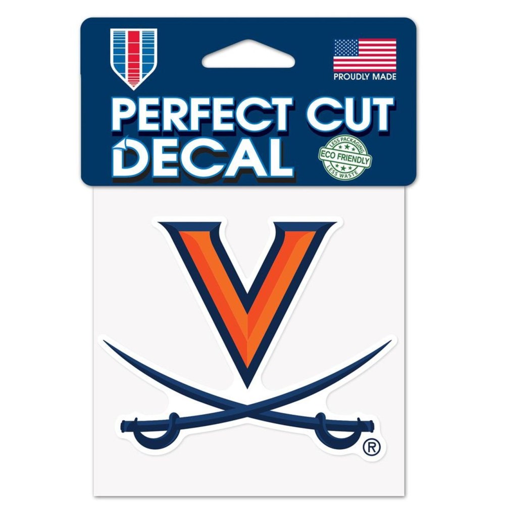 Virginia Cavaliers Decal 4X4 Perfect Cut Color