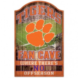 Clemson Tigers Sign 11X17 Wood Fan Cave Design - Special Order