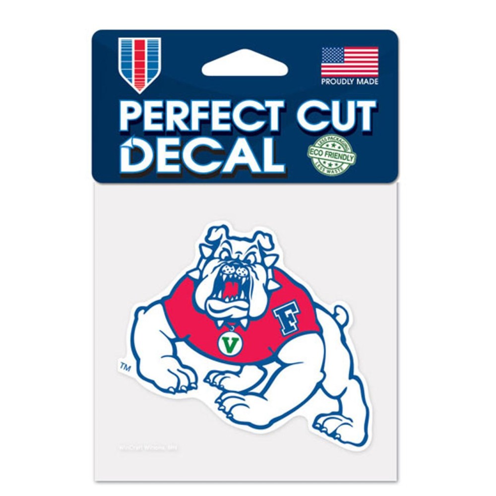 Fresno State Bulldogs??Decal 4X4 Perfect Cut Color