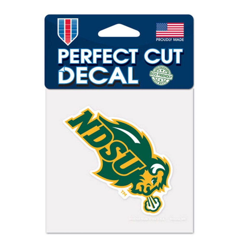 North Dakota State Bison Decal 4X4 Perfect Cut Color