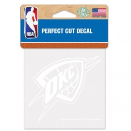 Oklahoma City Thunder Decal 4X4 Perfect Cut White