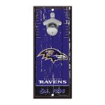 Baltimore Ravens Sign Wood 5X11 Bottle Opener