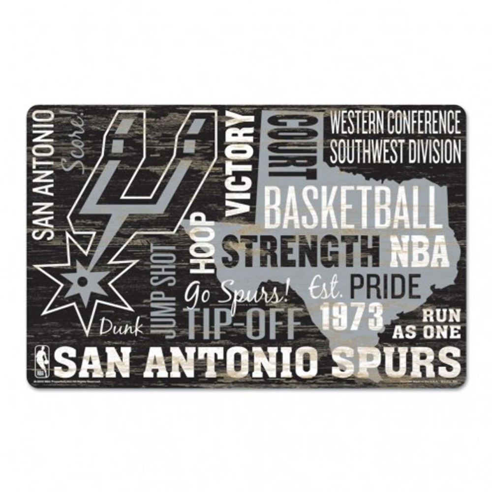 San Antonio Spurs Sign 11X17 Wood Wordage Design