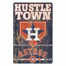 Houston Astros Sign 11X17 Wood Slogan Design