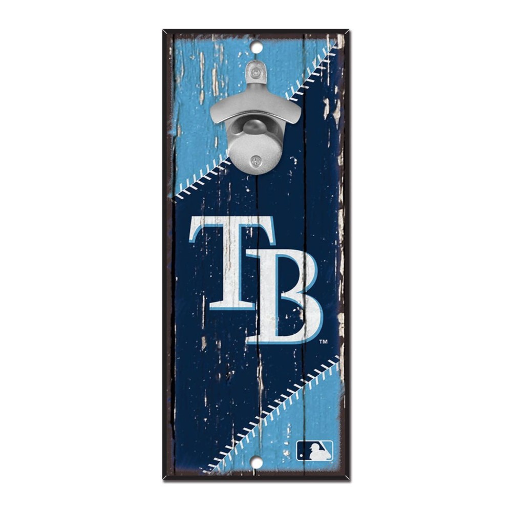 Tampa Bay Rays Sign Wood 5X11 Bottle Opener - Special Order