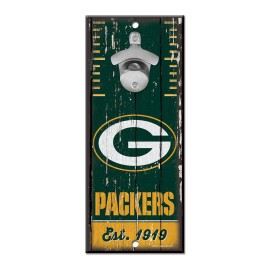 Green Bay Packers Sign Wood 5X11 Bottle Opener