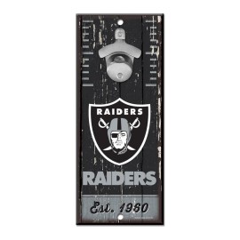 Las Vegas Raiders Sign Wood 5X11 Bottle Opener