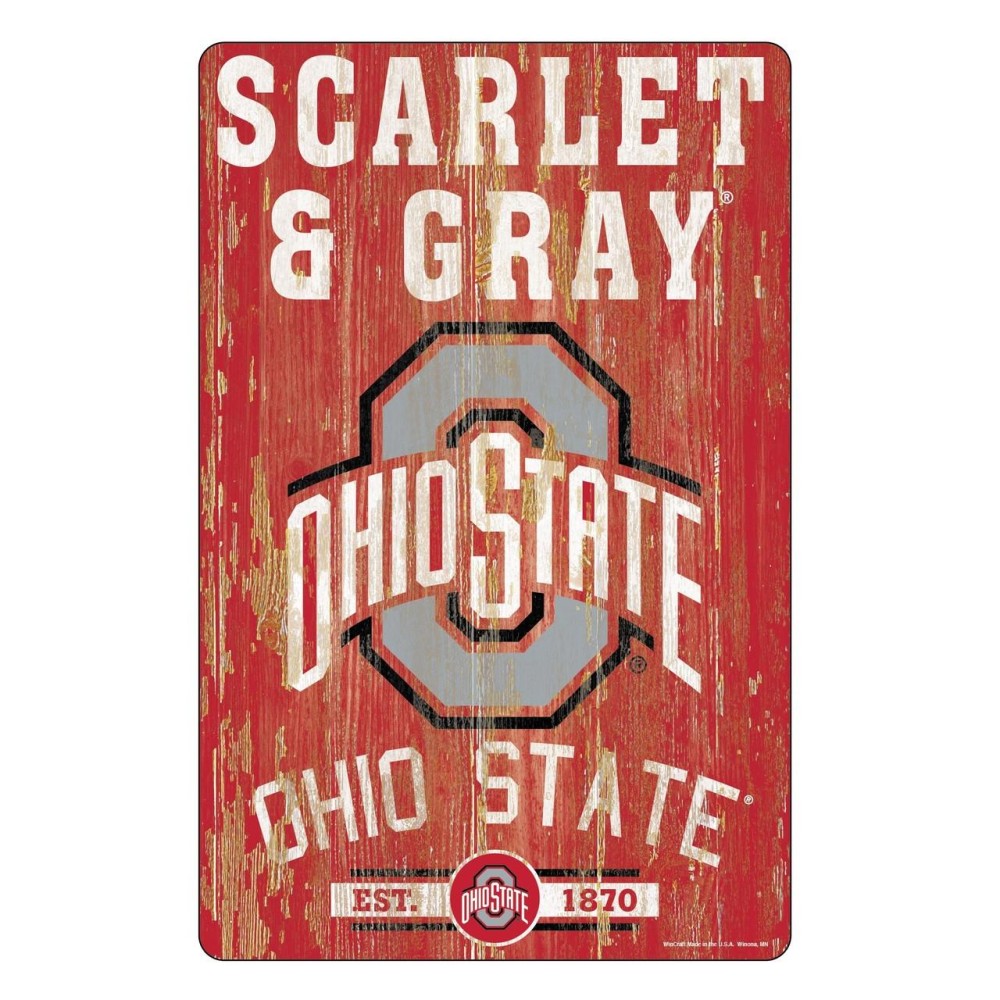 Ohio State Buckeyes Sign 11X17 Wood Slogan Design