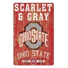 Ohio State Buckeyes Sign 11X17 Wood Slogan Design