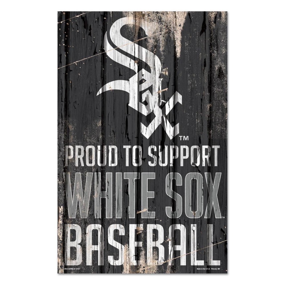 Chicago White Sox Sign 11X17 Wood Proud To Support Design