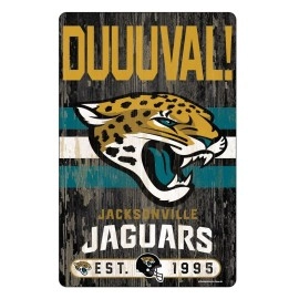 Jacksonville Jaguars Sign 11X17 Wood Slogan Design