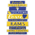 Los Angeles Rams Sign 11X17 Wood Family Word Design