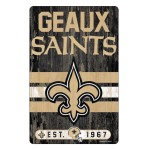 New Orleans Saints Sign 11X17 Wood Slogan Design