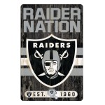 Las Vegas Raiders Sign 11X17 Wood Slogan Design