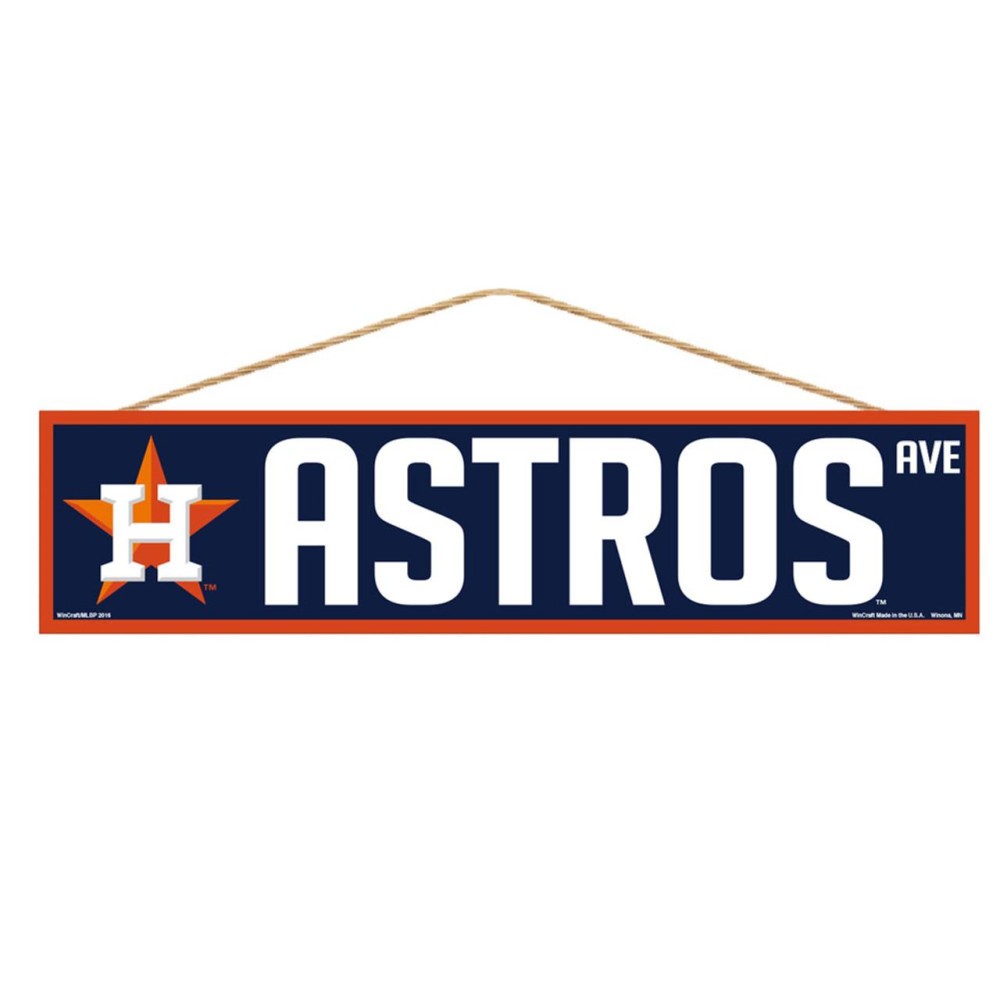 Houston Astros Sign 4X17 Wood Avenue Design