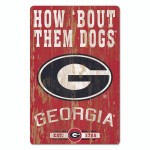 Georgia Bulldogs Sign 11X17 Wood Slogan Design