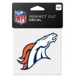 Denver Broncos Decal 4X4 Perfect Cut Color