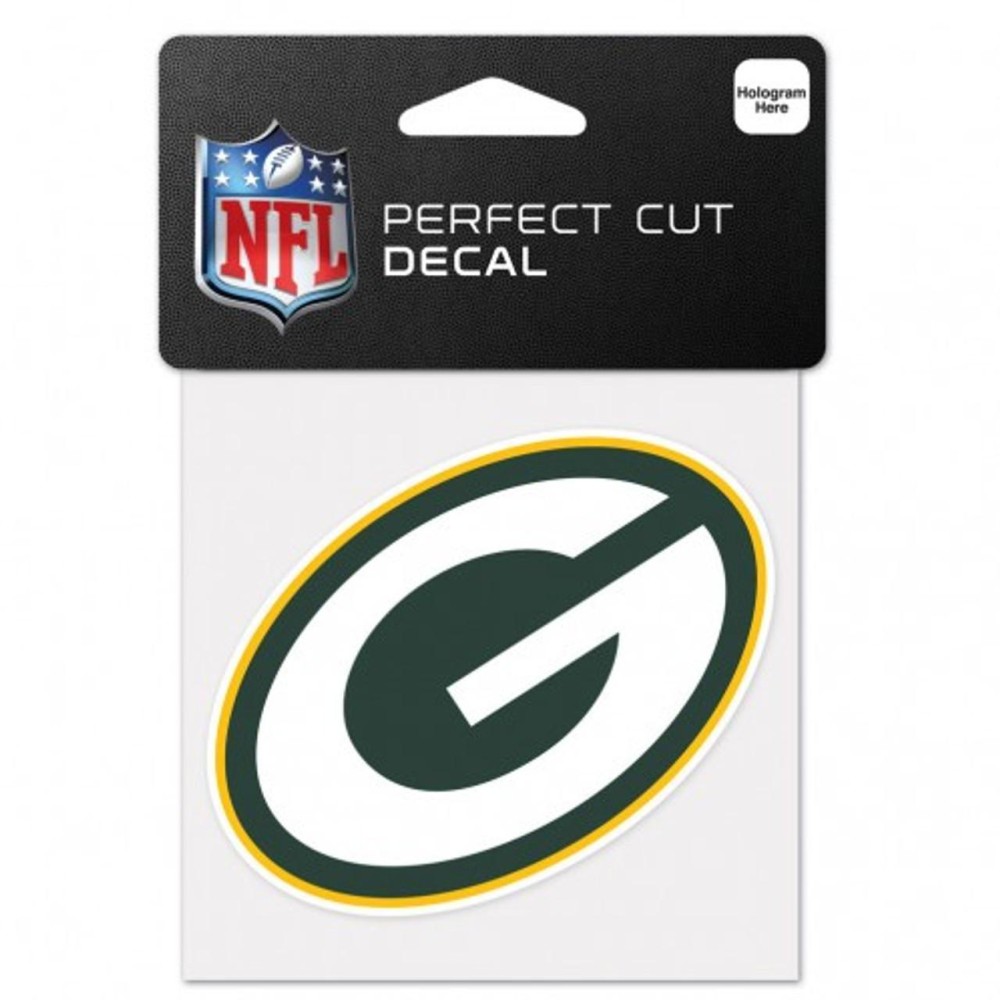 Green Bay Packers Decal 4X4 Perfect Cut Color