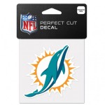 Miami Dolphins Decal 4X4 Perfect Cut Color