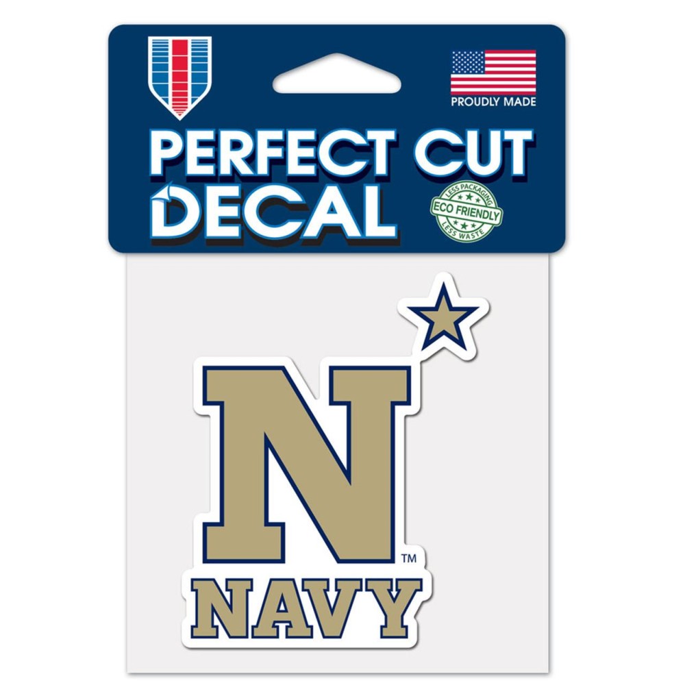 Navy Midshipmen Decal 4X4 Perfect Cut Color