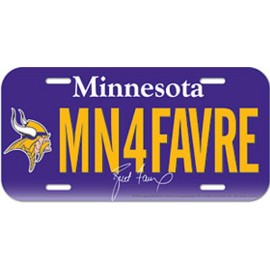 Minnesota Vikings Plate Plastic Brett Favre Design Co