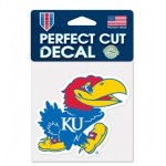 Kansas Jayhawks Decal 4X4 Perfect Cut Color