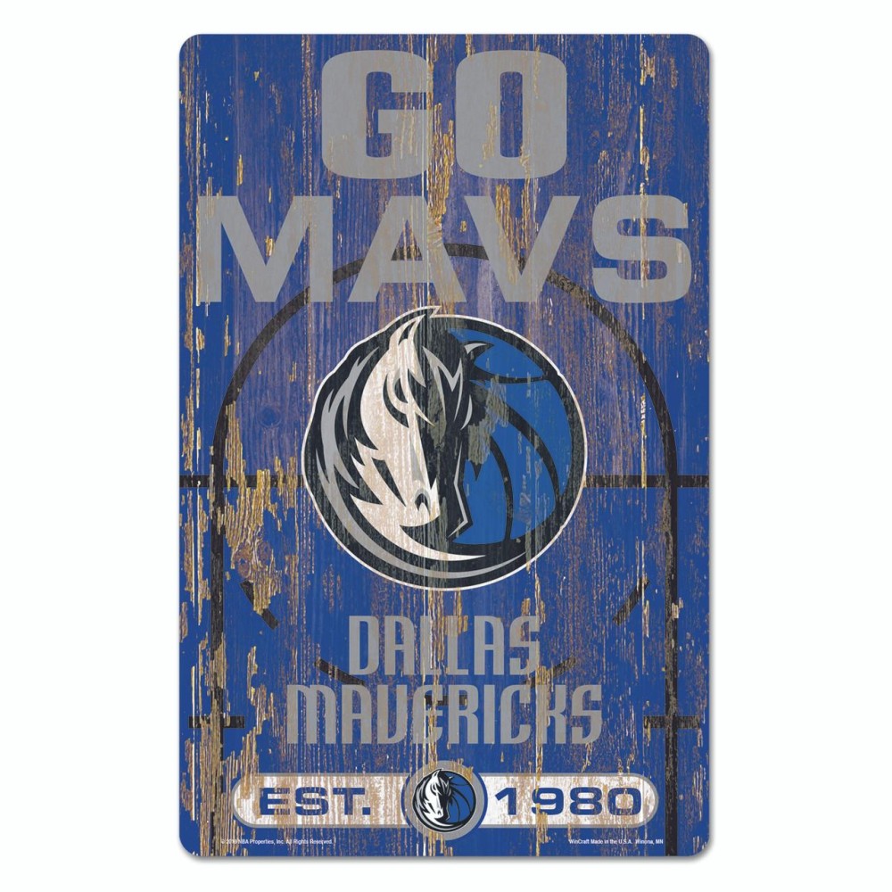 Dallas Mavericks?? Sign 11X17 Wood Slogan Design