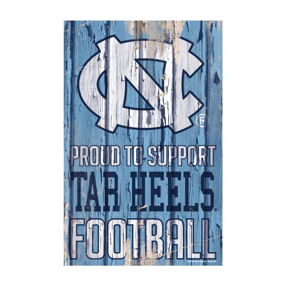 North Carolina Tar Heels Sign 11X17 Wood Proud To Support Design - Special Order