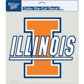 Illinois Fighting Illini Decal 8X8 Die Cut Color