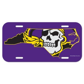 East Carolina Pirates Plate Plastic Pirate State Logo Design