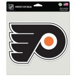 Philadelphia Flyers Decal 8X8 Perfect Cut Color