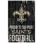 New Orleans Saints Sign 11X17 Wood Proud To Support Design