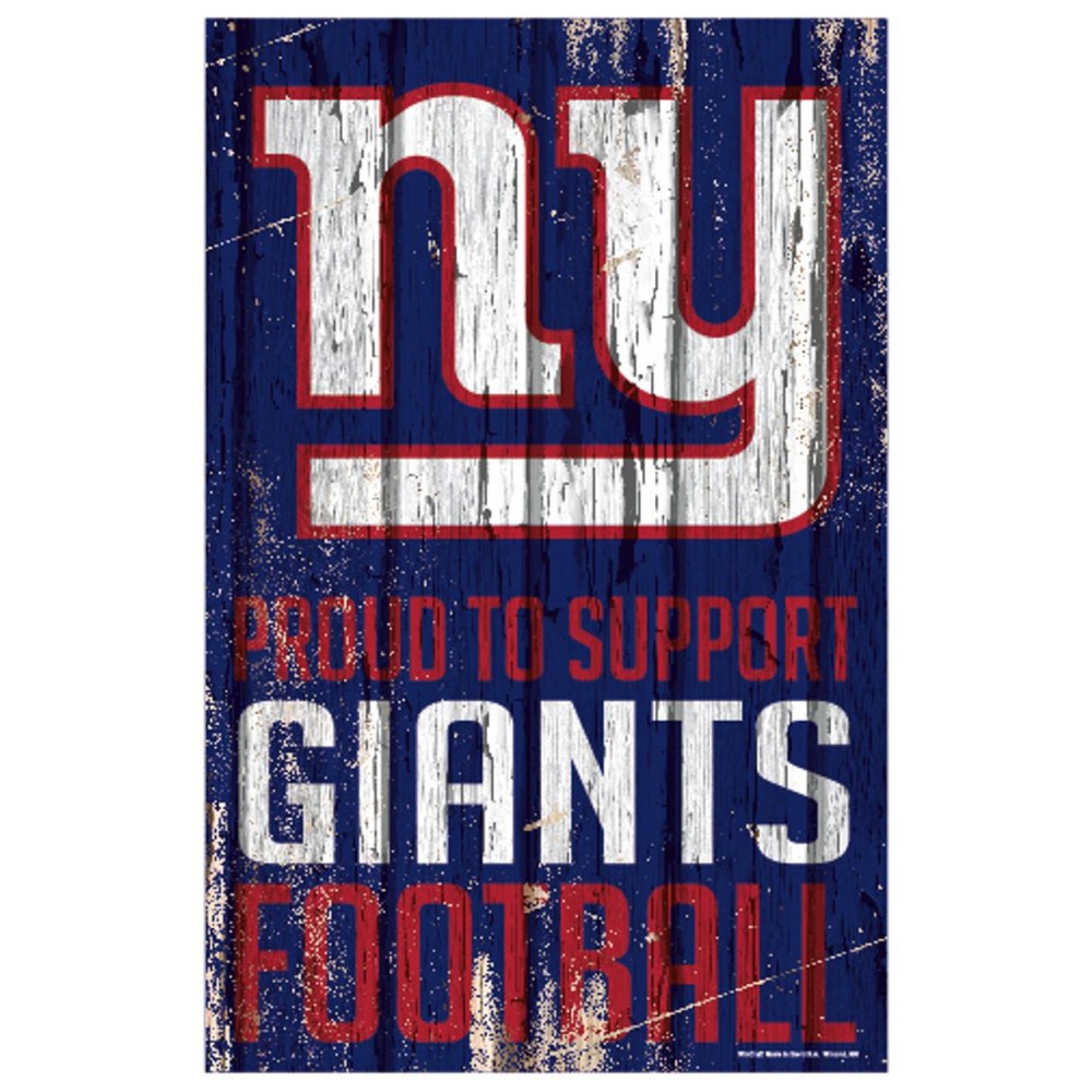 New York Giants Sign 11X17 Wood Proud To Support Design