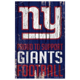 New York Giants Sign 11X17 Wood Proud To Support Design