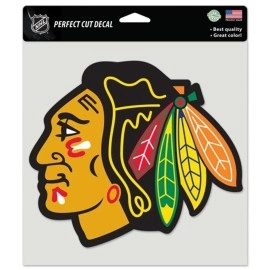 Chicago Blackhawks Decal 8X8 Die Cut Color