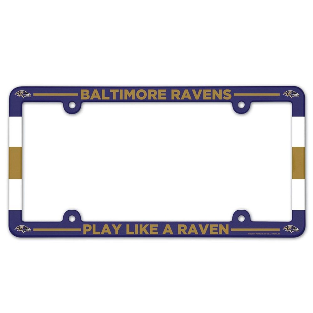 Baltimore Ravens Plate Frame Plastic Full Color Style