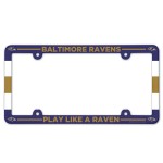 Baltimore Ravens Plate Frame Plastic Full Color Style