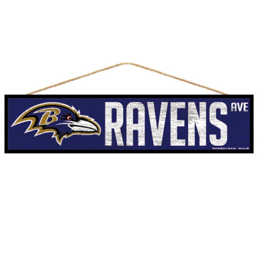 Baltimore Ravens Sign 4X17 Wood Avenue Design