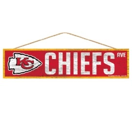 Kansas City Chiefs Sign 4X17 Wood Avenue Design