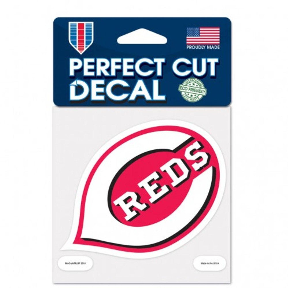 Cincinnati Reds Decal 4X4 Perfect Cut Color