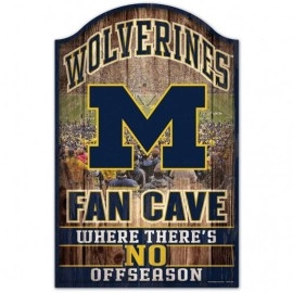 Michigan Wolverines Sign 11X17 Wood Fan Cave Design