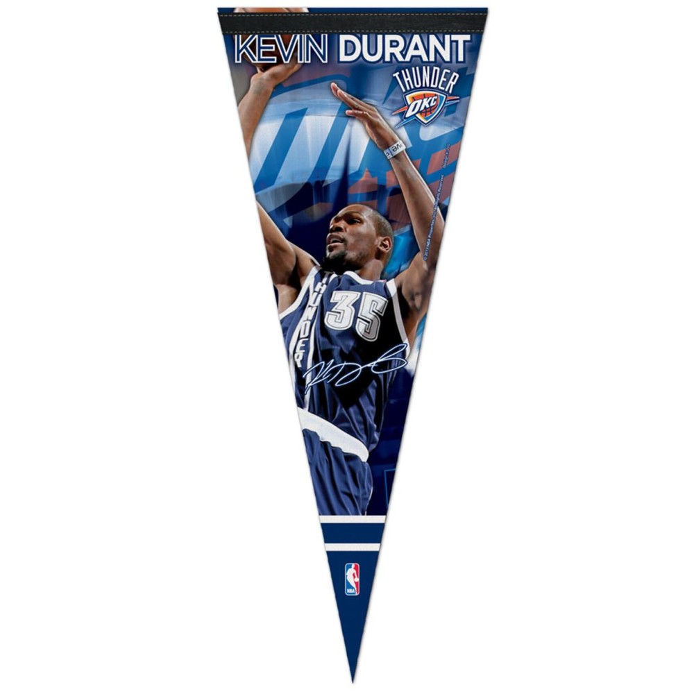 Oklahoma City Thunder Pennant 12X30 Premium Style Kevin Durant Design Co