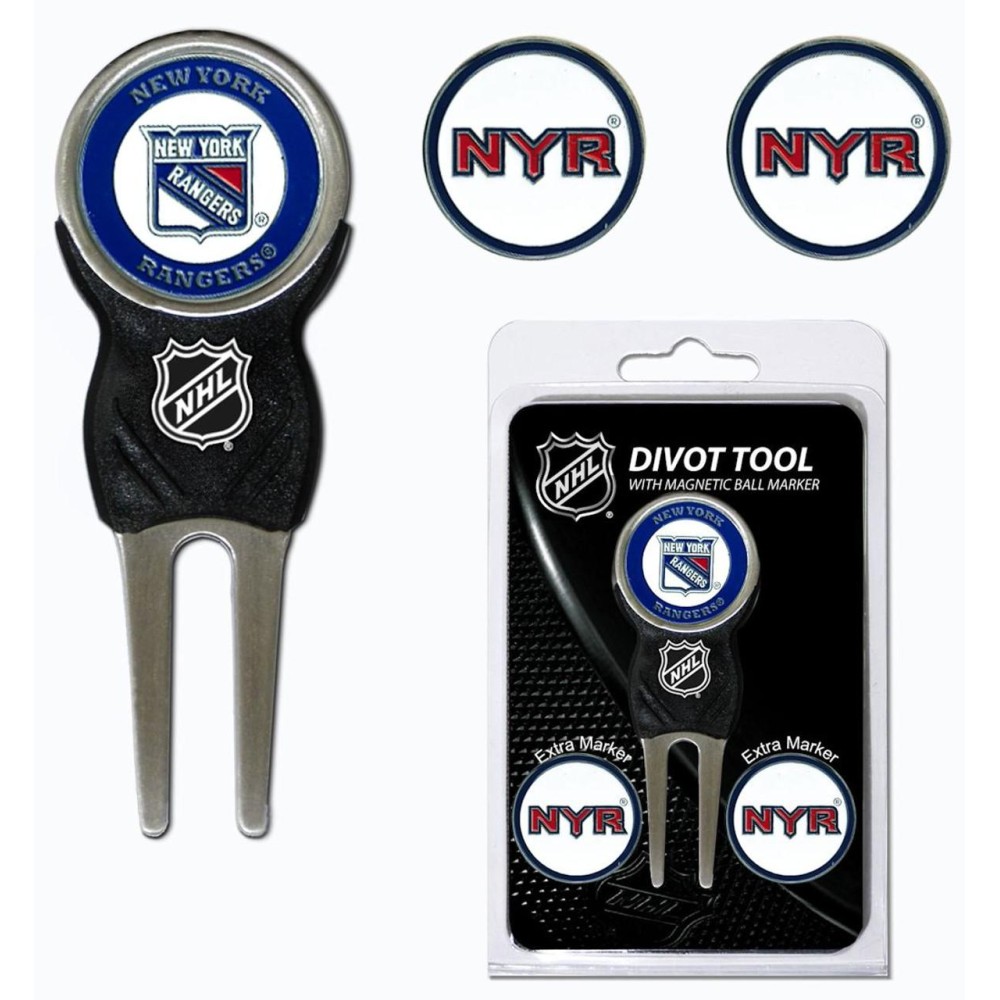 New York Rangers Golf Divot Tool With 3 Markers - Special Order