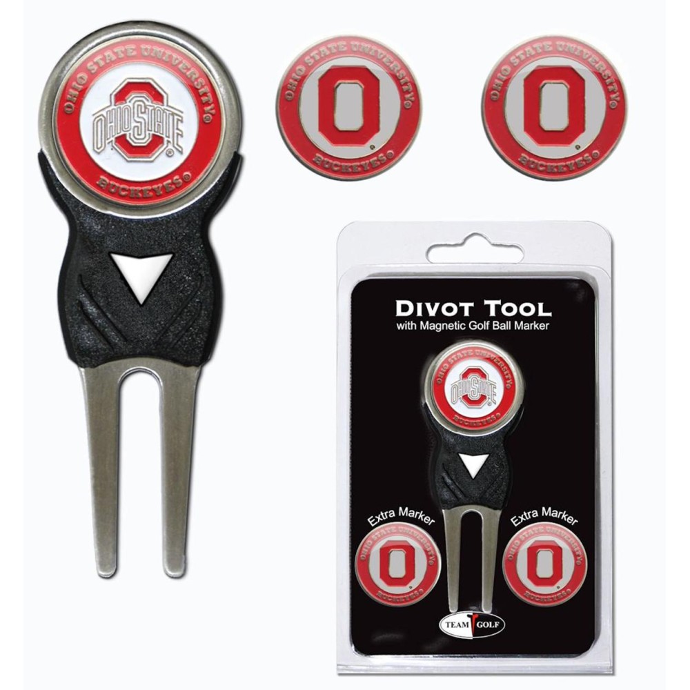 Ohio State Buckeyes Golf Divot Tool With 3 Markers