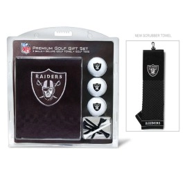 Las Vegas Raiders Golf Gift Set With Embroidered Towel